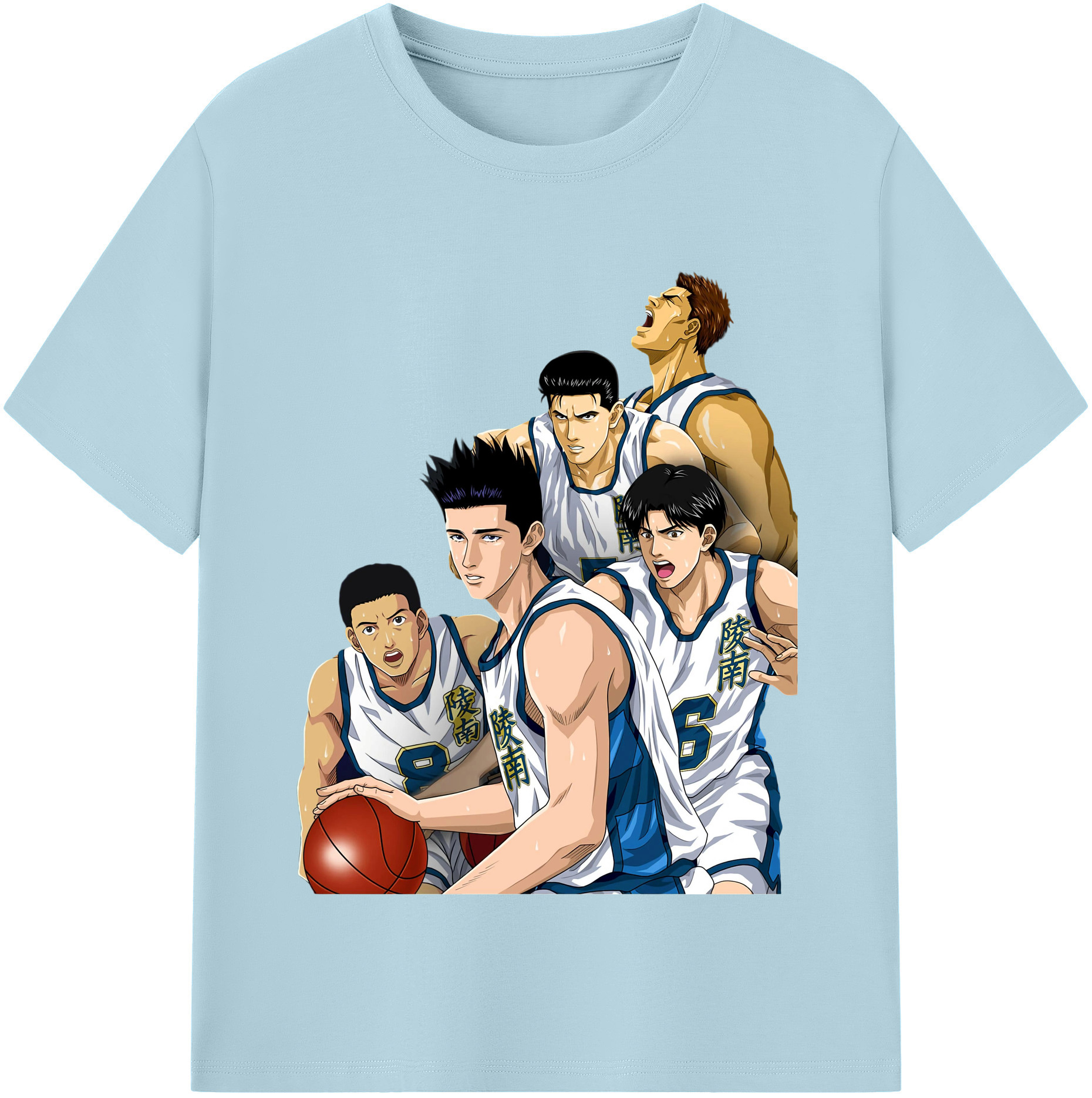 SLAM DUNK／スラムダンク 綿100％半袖Tシャツ（フロントプリント）
